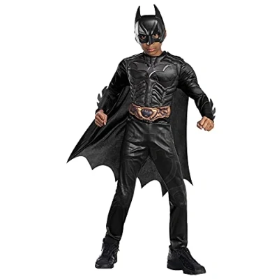 Image of Rubie&#039;s 702362L Batman The Dark Knight Fancy Dress, Boy, Black, Age 7 8