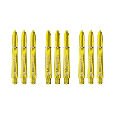 Image of RED DRAGON Peter Wright Snakebite Signature Polycarbonate Yellow Short Dart stems 3 sets per pack (9 in total)