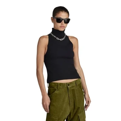 Image of G STAR RAW Women&#039;s NY Slim Knitted Top , black (dk D24007 D487 6484), XL