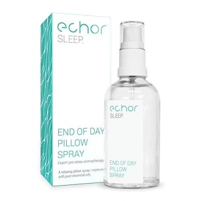 Image of Echor Sleep Pillow Spray. Long Lasting Room Mist/Pillow Mist, Natural Aid 100% Pure Essential Oil Blend with Lavender &amp; Ylang 50ml Glass Bottle