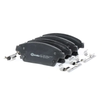 Image of 22737859, 93723740 Brake pad set BREMBO P 59 077 with acoustic wear warning anti squeak plate accessories VAUXHALL: Ampera, Astra Mk6