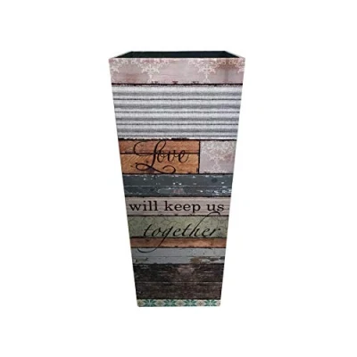 Image of Rebecca Mobili Walking Stick Holder, Vintage Umbrella Mdf Canvas, Beige Brown, Home Office Furniture Measurements: 50 x 20 cm (HxLxP) Art. RE6389