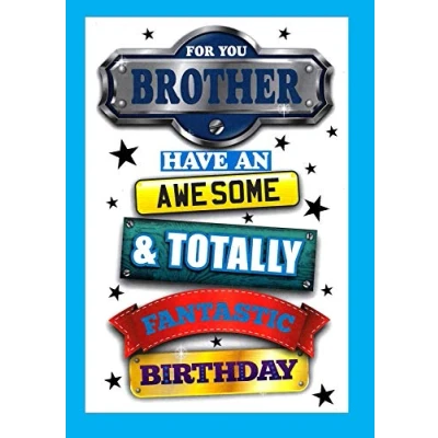 Image of Brother Birthday Card Humour Joke Funny 23cm x 15.5cm (9&quot;x6&quot;) Male Mens R308