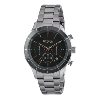 Image of Breil Men&#039;s Dude Watch Collection Mono Colour Grey dial Chrono Quartz Movement and Steel Bracelet EW0448