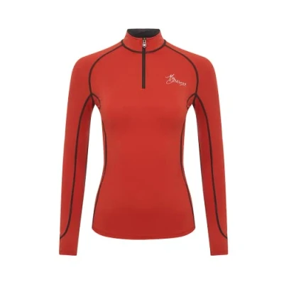Image of LeMieux Women’s Base Layer Top Long Sleeve Athletic Thermal Shirts Equestrian Apparel &amp; Gear for Horseback Riding (Sienna/UK12)