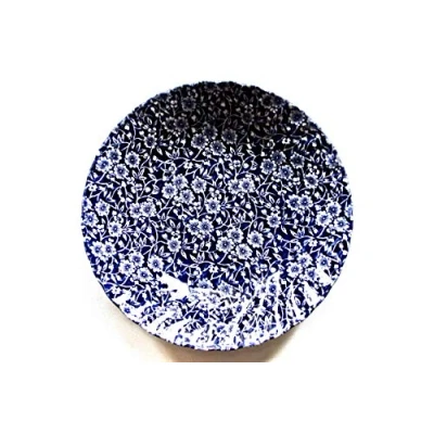 Image of Churchill China Royal Wessex Victorian Calico Blue and White Chelsea Scolllop Bowl 22 Centimetre