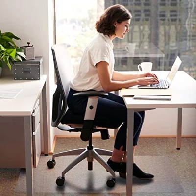 Image of Advantagemat Anti Microbial Rectangular Chair Mat for Carpets up to 9mm 134cm x 115cm