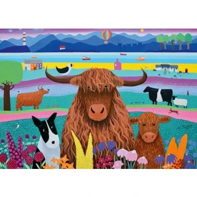 Image of Ravensburger Highland Life 1000 Piece Jigsaw Puzzles for Adults and Kids Age 12 Years Up Landscape