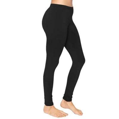 Image of Crazy Chick New Deluxe Quality Ladies Cotton Leggings Full Length in 8 24 (UK Size: 20, Black)
