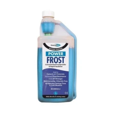 Image of Bond It 1 Litre Frost Proofer &amp; Hardener Concentrate Power Cement Blue 1L Concentrated Frostproofer And