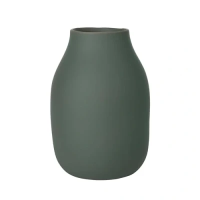 Image of blomus Vase 65704 Porcelain Agave Green Height 20 cm Diameter 14