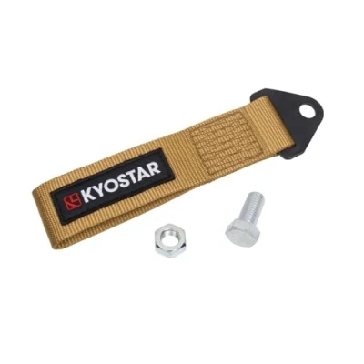 Image of Kyostar Universal Racing Tow Strap for Front or Rear Bumper Towing Hooks, High Strength Straps, Upgrade Version (Gold)