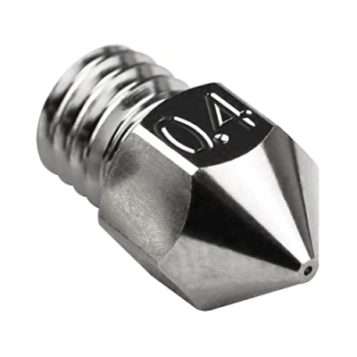 Image of POLISI3D High Temperature 500℃ Non Stick Sharp MK8 Plated Copper Nozzle 0.4mm Durable Compatible with Ender 3 V2 Pro / 5 CR10 S4 S5 Anet A8 ET4 Voxelab Aquila 3D Printer (0.4mm)