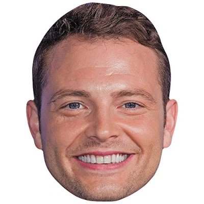 Image of Mark Rhodes (Smile) Celebrity Mask, Flat Card Face, Fancy Dress Mask