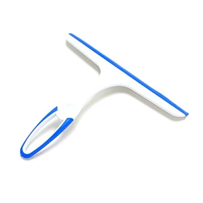 Image of zhouzhouji Mini Glass Window Soap Cleaner Wiper Squeegee Home Car Blade Bathroom Mirror Shower (blue)