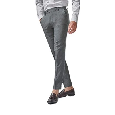 Image of Smart Classic 28R Office Trousers (28W / 31L, Light Grey Super Skinny Fit)