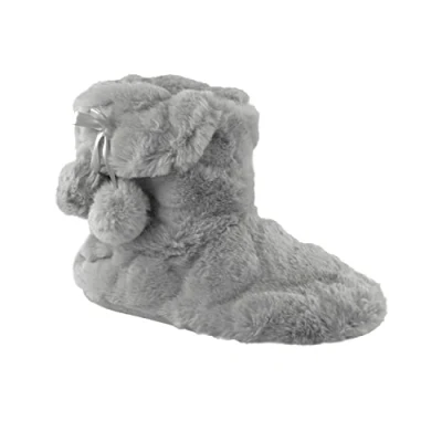 Image of Undercover Ladies Plush Bootie Slippers FT2363GY Grey 7 8