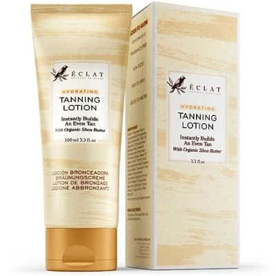 Image of Tanning Lotion, Natural Gradual Tan for Fair to Medium Skin Tone, Sunless Tanner with Organic Shea Butter Moisturizing and Hydrating Skin, 100 ml