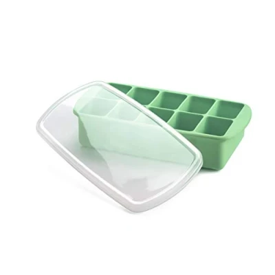 Image of melii Silicone Baby Food Freezer Tray with Lid Mint
