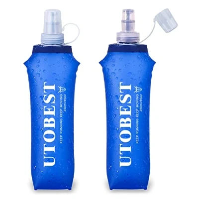 Image of UTOBEST Soft Flask Running Water Bottle Collapsible for Trail Hydration Pack Hiking Cycling Climbing 250ML