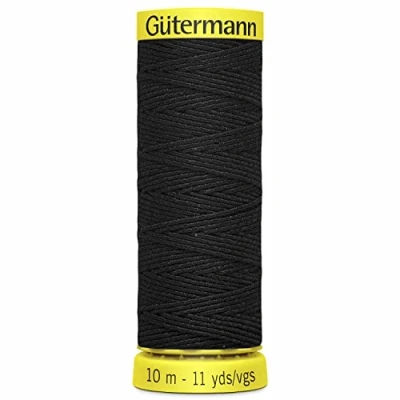 Image of Gutermann Elastic Thread Black