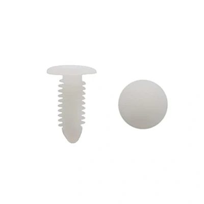 Image of sourcingmap 30Pcs White Plastic Rivets Splash Guard Fastener Clips 7.5 x 6.5mm
