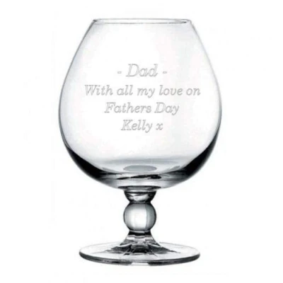 Image of County Engraving Personalised Engraved Large 18oz Brandy Glass for A Birthday, Anniversary or Christmas Gifts Enter Your Own Custom Text