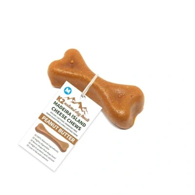 Image of K2 Natural Dog Treats Madeira Island Cheese Chews Highly Digestible Peanut Butter (M (Pack of 1))