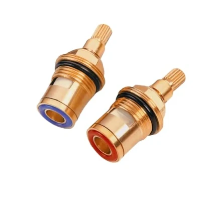 Image of peiyee 2 Pieces Mixer Tap Cartridge Valves, Replacement Brass Disc Tap, Hot &amp; Cold Faucet Valve Ceramic Cartridge, Cartridges for Bathroom or Kitchen