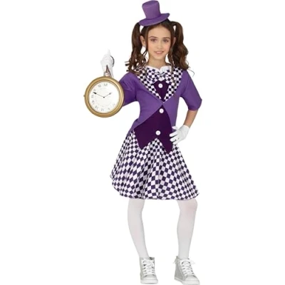 Image of FIESTAS GUIRCA Alice Crazy Hat Woman Fancy Dress Costume Girl Age 7 9 Years