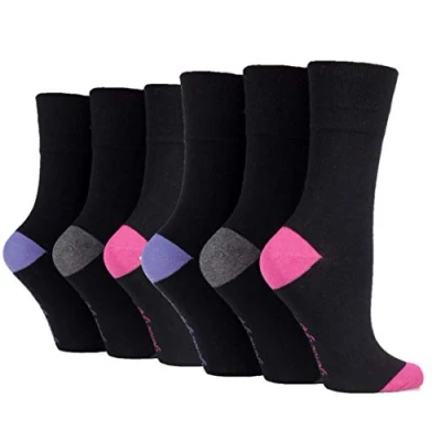 Image of 6 Pairs of Sock Shop Everyday Gentle Grip Socks Ladies 4 8 See Multi Variations and Designs (6 x RP07.)