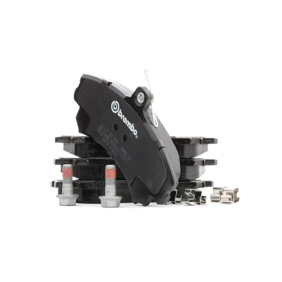 Image of 128410517 brake pad set BREMBO P 50 055 with acoustic wear warning caliper screws accessories MITSUBISHI: COLT 6