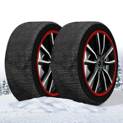 Image of Super Approved Snow Socks, +50% Resistance Duration, for Electric Cars SUV 4 x Camper Caravan Commercial Vehicles (XXXL)