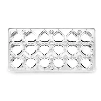 Image of Ibili Magnetic Chocolate Mould Heart 27x14x2,5 cm, polycarbonate, Silver, 27 x 14 2.5 cm