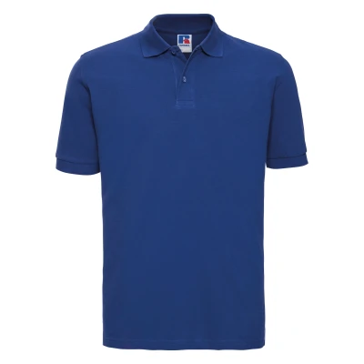 Image of Russell Athletic Mens 100% Cotton Short Sleeve Polo Shirt (Bright Royal) Multicolour Size Large