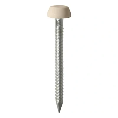 Image of TIMCO PN25BEIGE Polymer Headed Nail 25mm Beige (Box of 100)