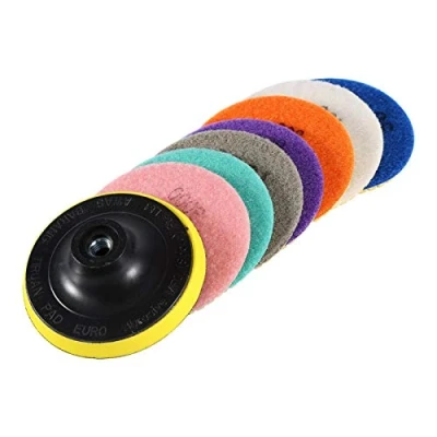 Image of Polishing Pads, One Set Diamond Wet Dry Pads Disc for Granite Marble Concrete Stone 4 inch