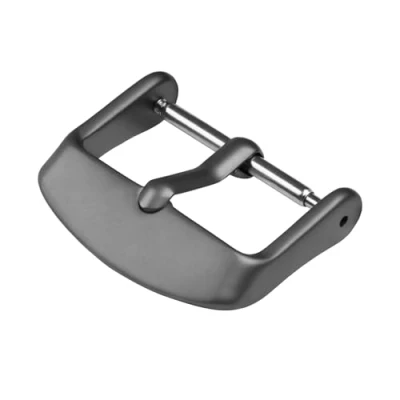 Image of Archer Watch Straps Stainless Steel PVD Replacement Buckle (Matte Gunmetal, 22mm)