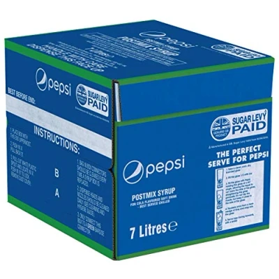 Image of Pepsi Regular Post Mix BIB Syrup for Dispensers Makes 42 Litres Finished Product 7 (Packaging may vary)