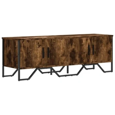Image of vidaXL TV Cabinet Smoked Oak 122x34x41 cm Engineered Wood