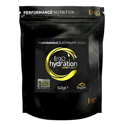 Image of Torq Hydration Lemon Rapid Rehydration Electrolytes Powder Hypotonic Profile Running , Cycling Sports Drink 30 Servings 540g