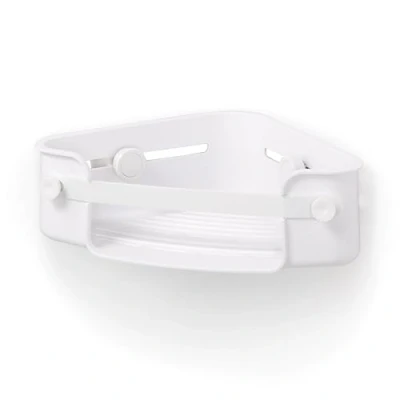 Image of Umbra Flex Gel Lock Corner Bin, White, 18.69 x 32.54 8.76 cm