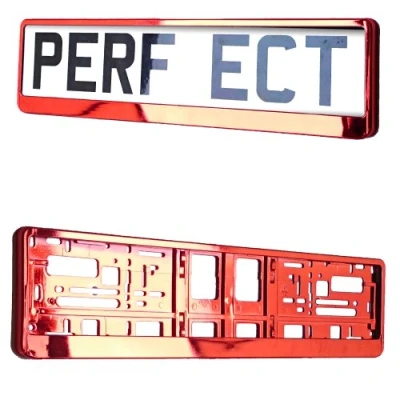 Image of TAPORT Car Registration License Number Plate Surrounds Holder Frame ALL STYLES (RED)
