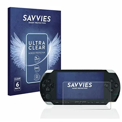 Image of Savvies 6 Pack Screen Protector compatible with Sony PSP 1000 Protection Film Clear