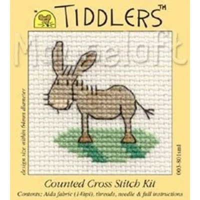 Image of Mouseloft Tiddlers Donkey Counted cross stitch kit