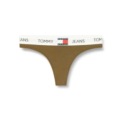 Image of Tommy Jeans Heritage Thong, Women&#039;s, Size: XXL, Drab olive green