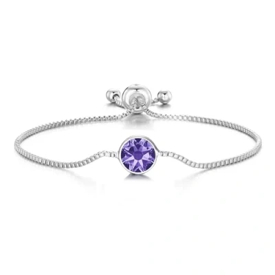 Image of Philip Jones Light Purple Crystal Bracelet Created with Zircondia® Crystals