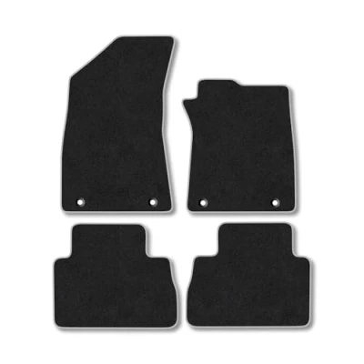 Image of Car Mats Compatible with Mg Motor Uk Zs Ev (2020 2021) Sc Tailored Fit Grey Carpet Floor Set Accessory Custom 4 Pieces Anti Slip Backing &amp; Binding Trim Edge