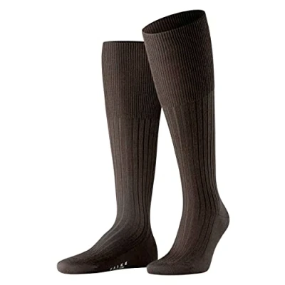 Image of FALKE Men&#039;s Bristol Pure M KH Wool Long Plain 1 Pair Knee High Socks, Brown (Brown 5930), 7 8