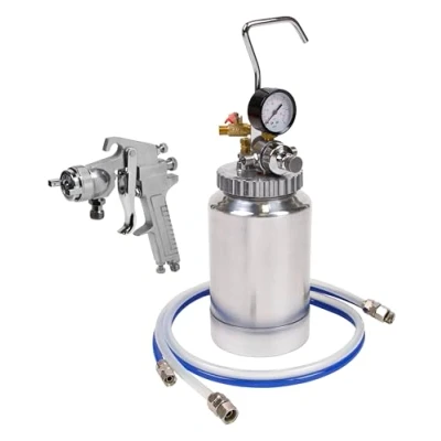 Image of Sealey Ssg1P Pressure Pot System With Spray Gun And Hoses 1.8Mm Set Up